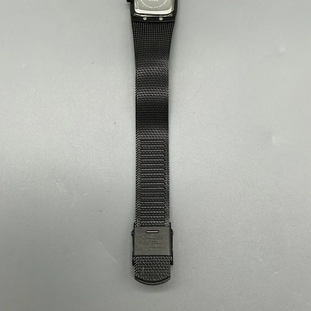 Skagen Womens Watch 21mm Black Dial Crystals Mesh Bracelet Steel New Battery